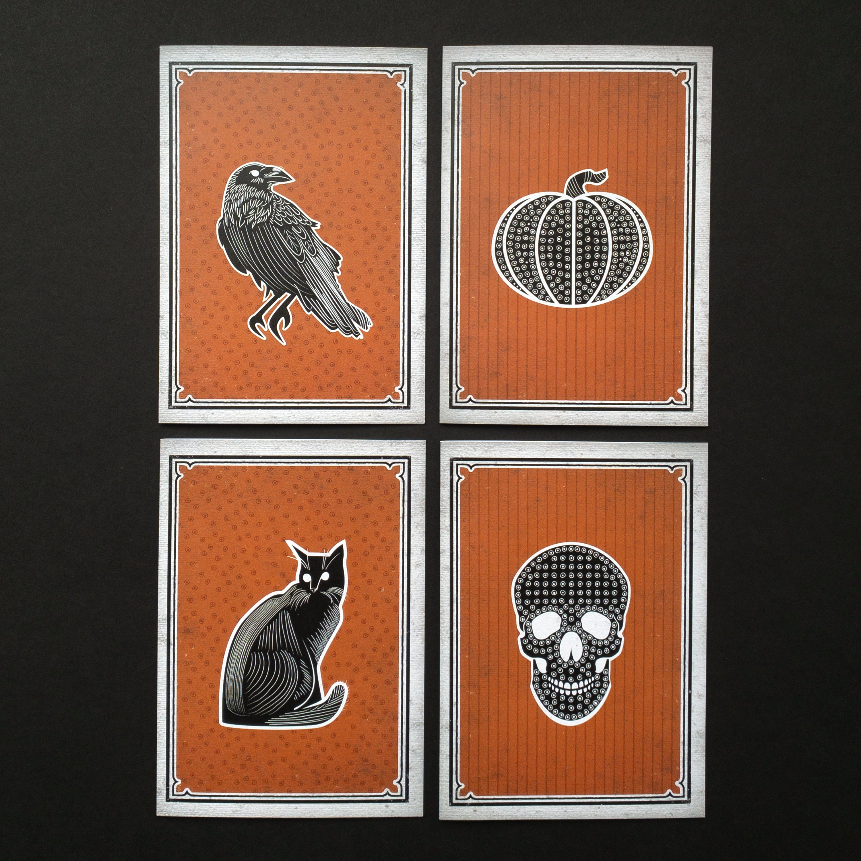 Halloween Icons Greeting Card Set